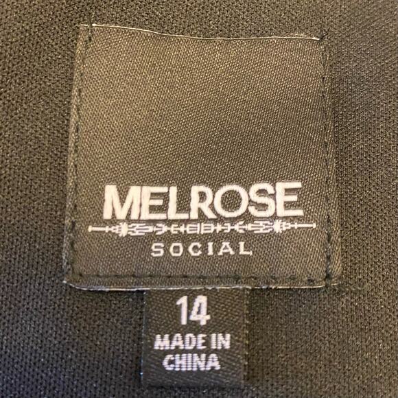 Melrose Social Black Beaded Neckline Cocktail Dress size 14 NWT - Picture 8 of 16